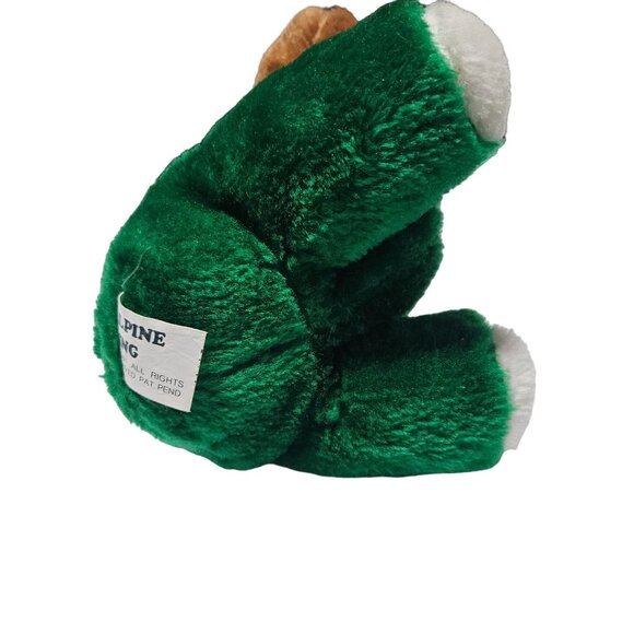 Vintage 80s Alpine King Oktoberfest German St Bernard 9 inch Stiff Plush Green - Picture 5 of 7